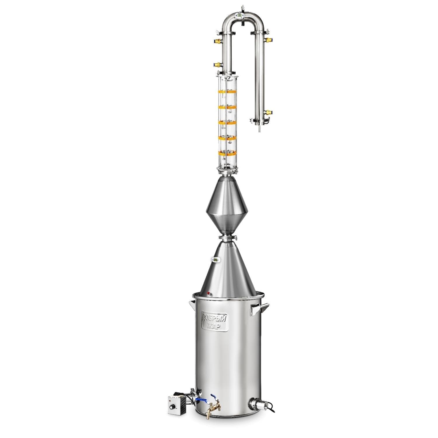 Самогонный аппарат Добрый Жар Абсолют ВИП, 60 литров ТЭН нержавеющая сталь