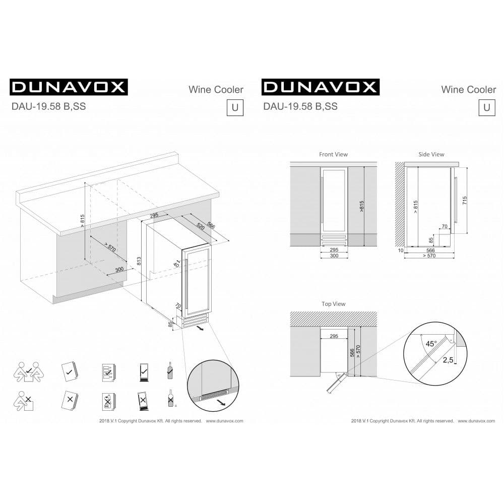 Шкаф винный Dunavox DAU-19.58B