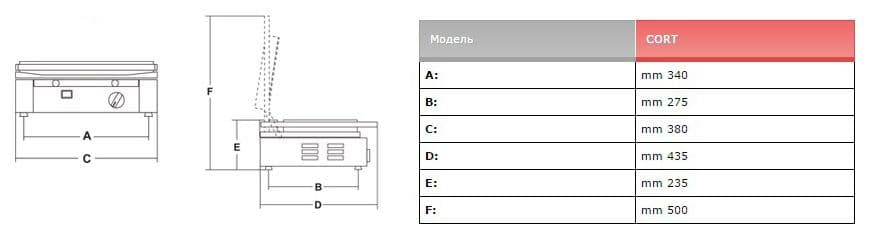 Гриль контактный Sirman CORT R