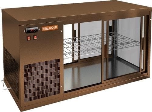 Витрина холодильная Hicold VRL T 1300 L Bronze