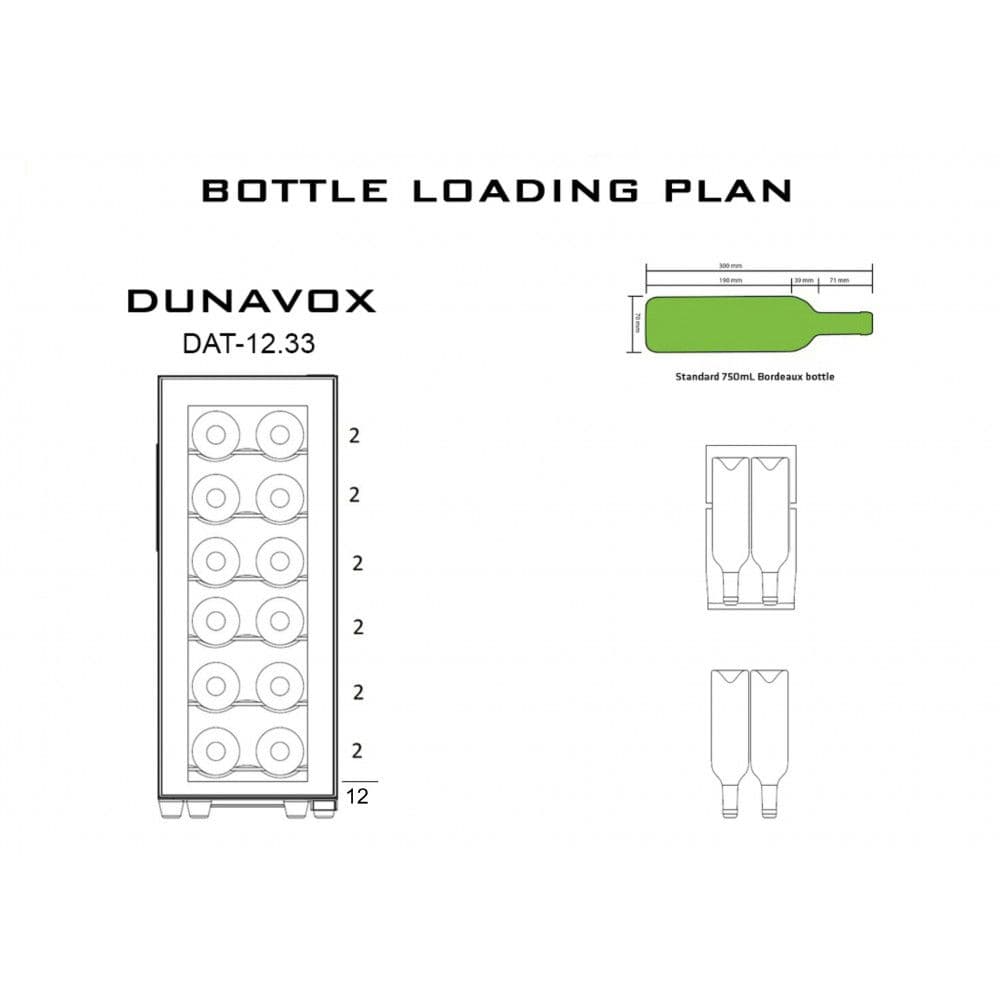 Шкаф винный Dunavox DAT-12.33DC