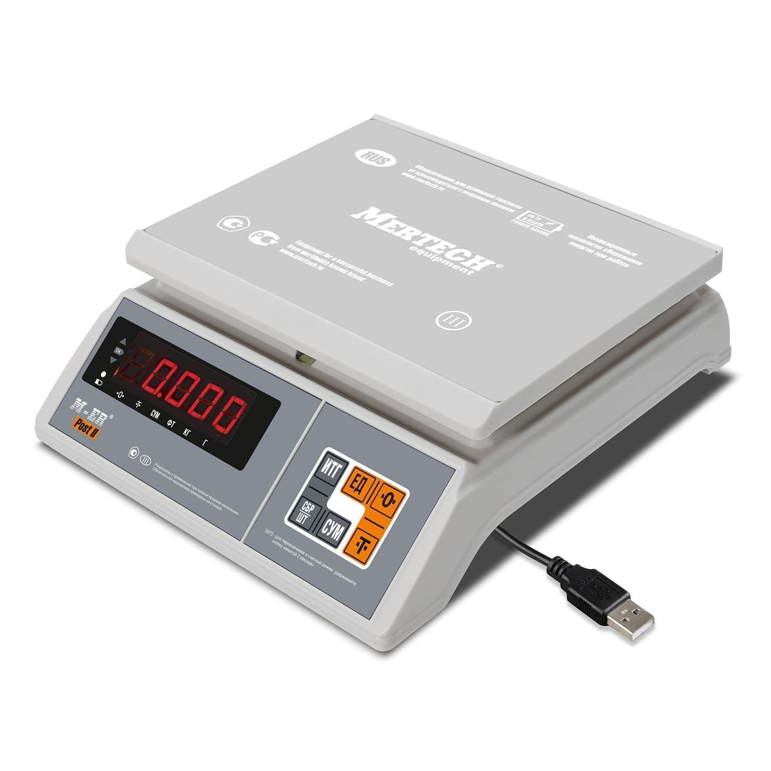 Весы порционные M-ER 326 AFU-3.01 "Post II" LED USB-COM
