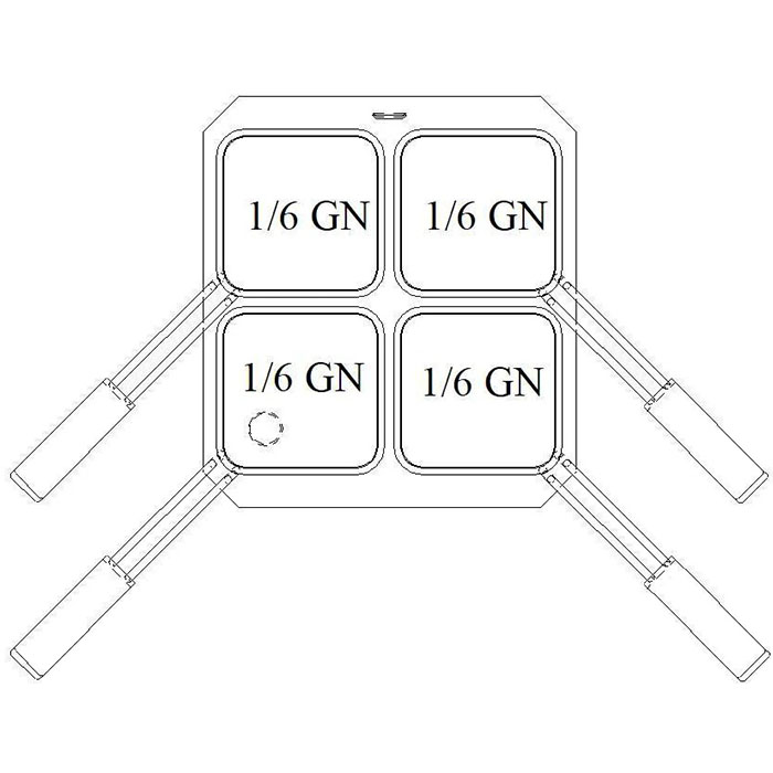 Комплект из 4 корзин GN 1/6 для макароноварки Veroterm