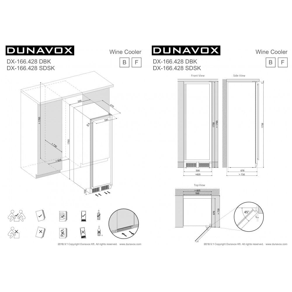 Шкаф винный Dunavox DX-166.428SDSK