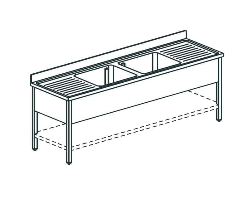 Ванна моечная Apach Chef Line L2S257-652WSH