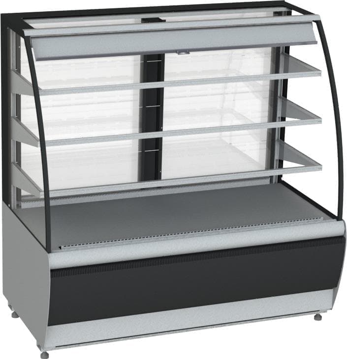 Витрина кондитерская Carboma K70 VM 0,9-2 Техно 9006-9005 (открытая)
