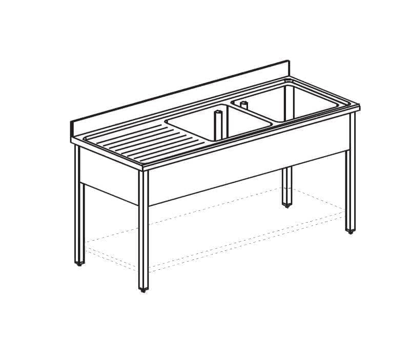 Ванна моечная Apach Chef Line L2S167-55LW