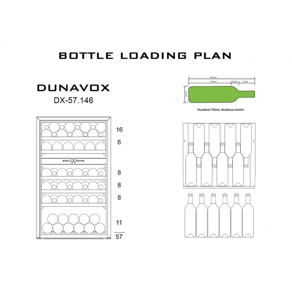 Шкаф винный Dunavox DX-57.146DWK