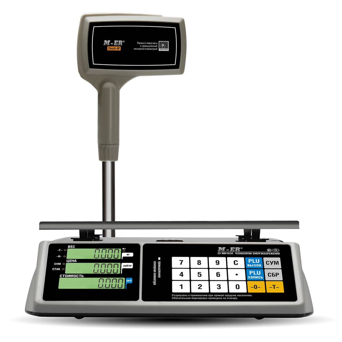 Весы торговые настольные M-ER 328 ACPX-15.2 "TOUCH-M" LCD RS232 и USB