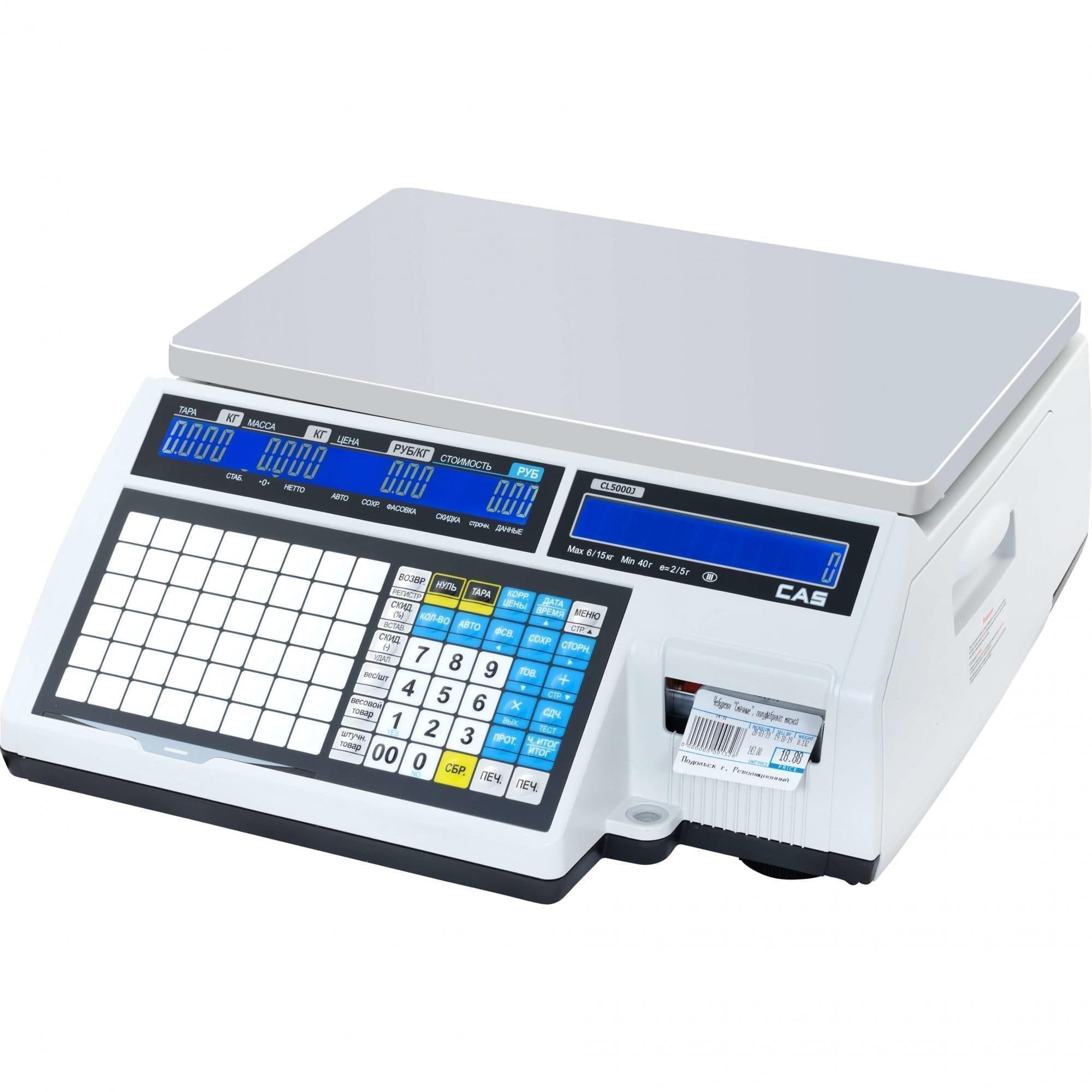 Весы торговые с печатью этикеток CAS CL5000J-30IB TCP/IP