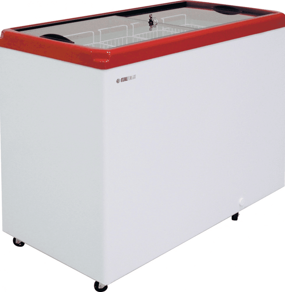 Ларь морозильный Italfrost CF400F (ЛВН 400 П) красный