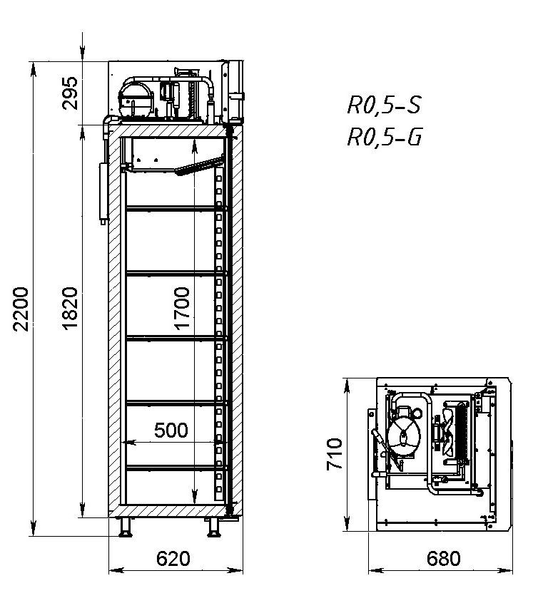 Шкаф морозильный Аркто F0,5-S