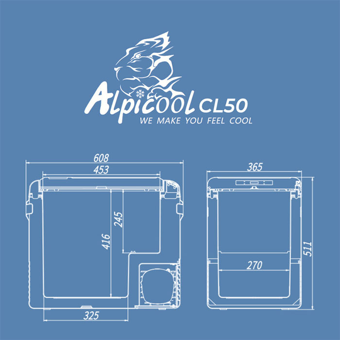 Холодильник автомобильный Alpicool CL50 (12/24)