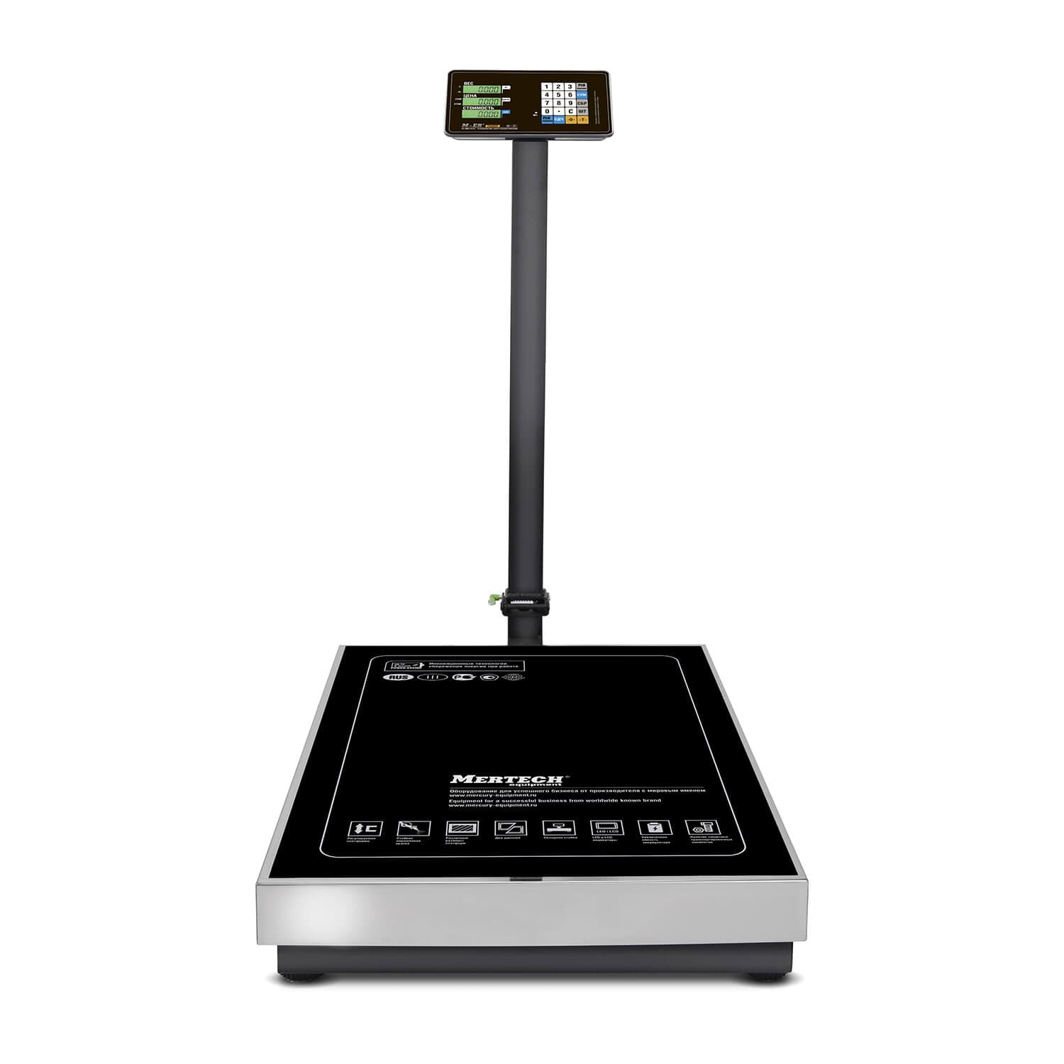 Весы торговые напольные M-ER 333 ACLP-300.50/100 "TRADER" расчет стоимости LCD