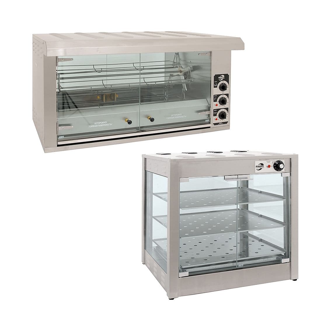 Гриль для кур карусельный Sikom МК-8.16+ВН-4.3