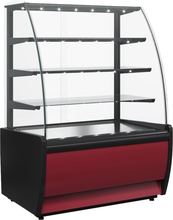 Витрина кондитерская Carboma K70 VM 1,3-1 (ВХСв-1,3д Техно) 9006-9005
