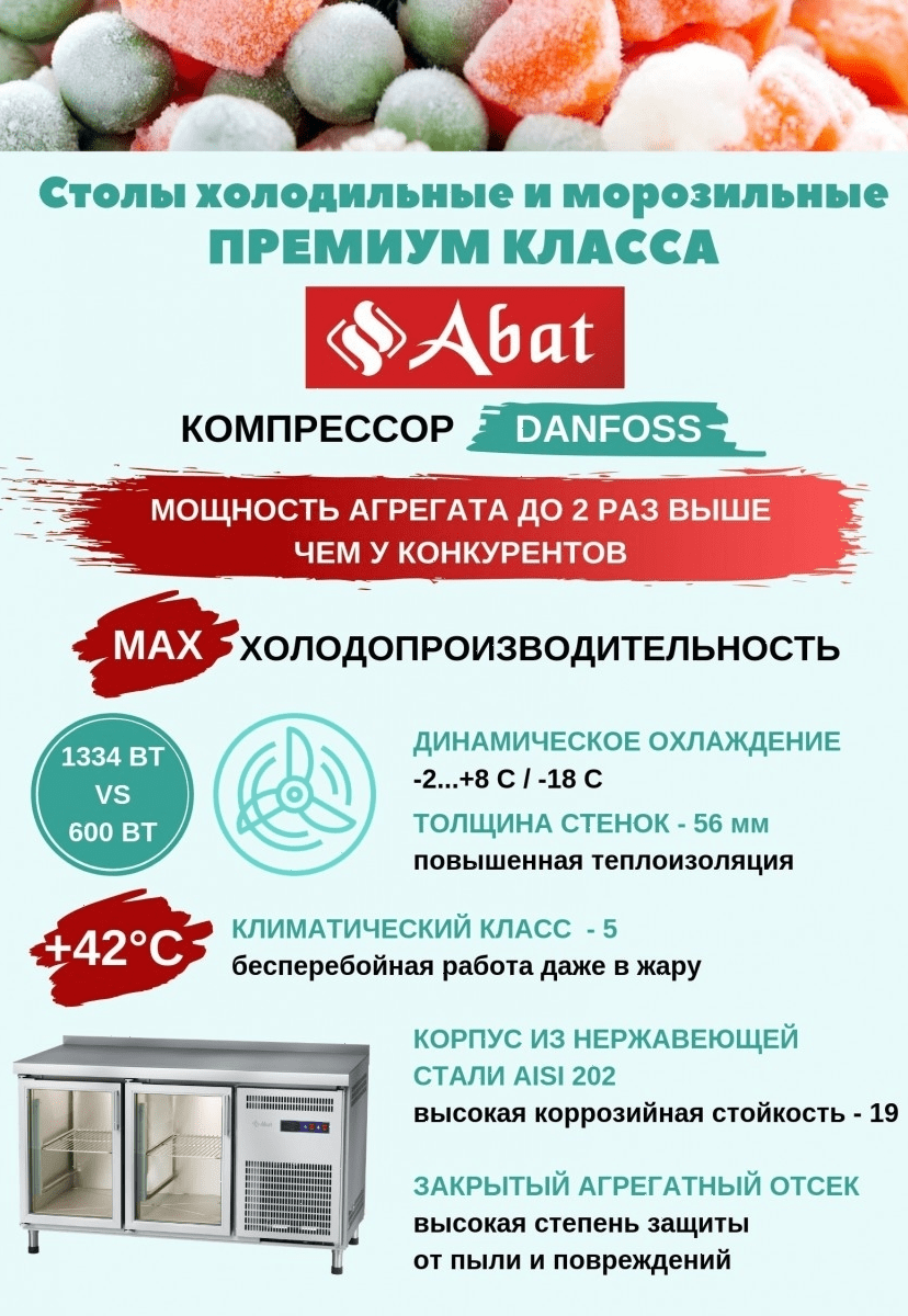 Стол холодильный для пиццы Abat СХС-80-01П (71010802454)