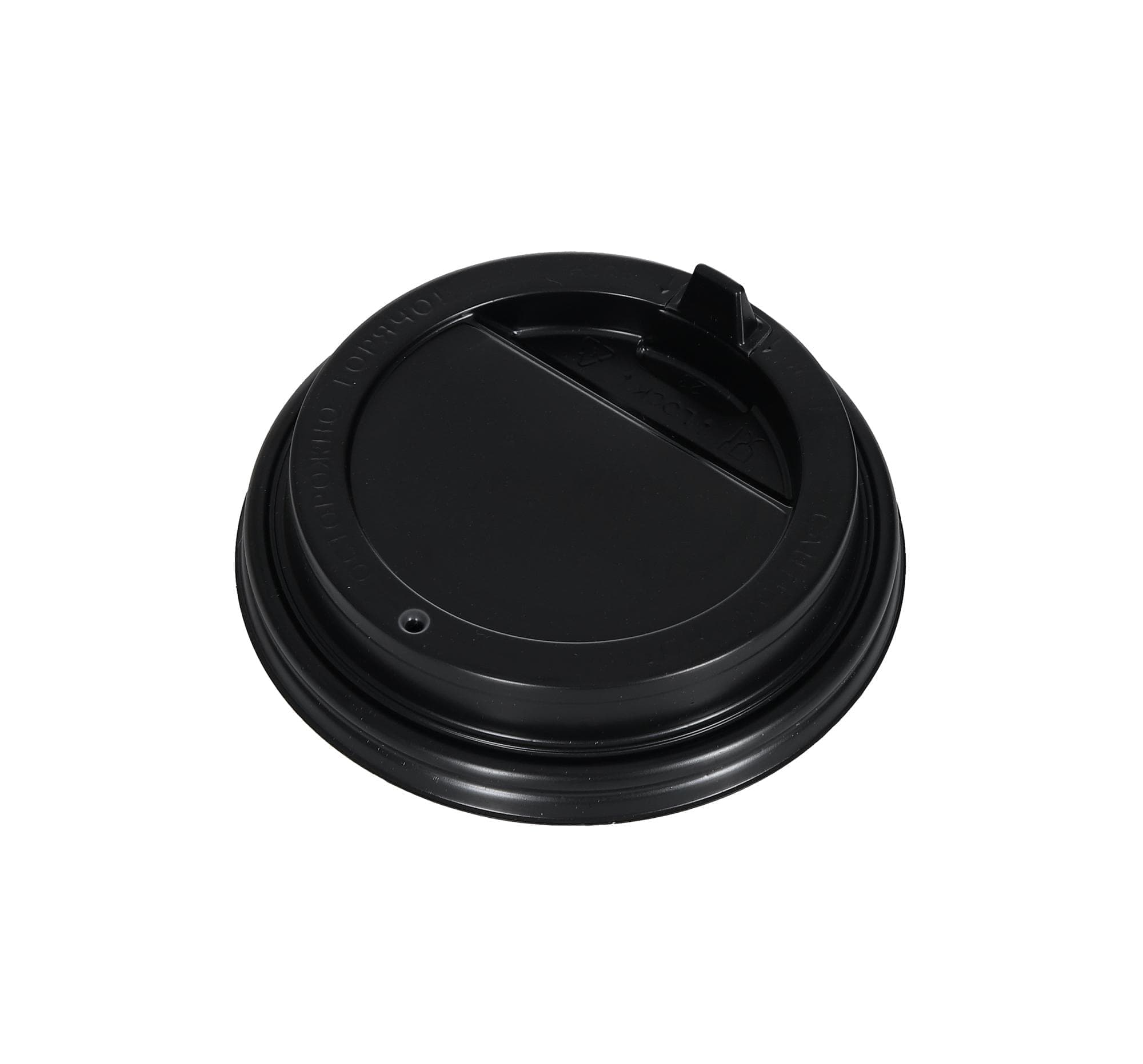 Крышка одноразовая для стакана с закрытым питейником 100 шт черная | ОП-091015