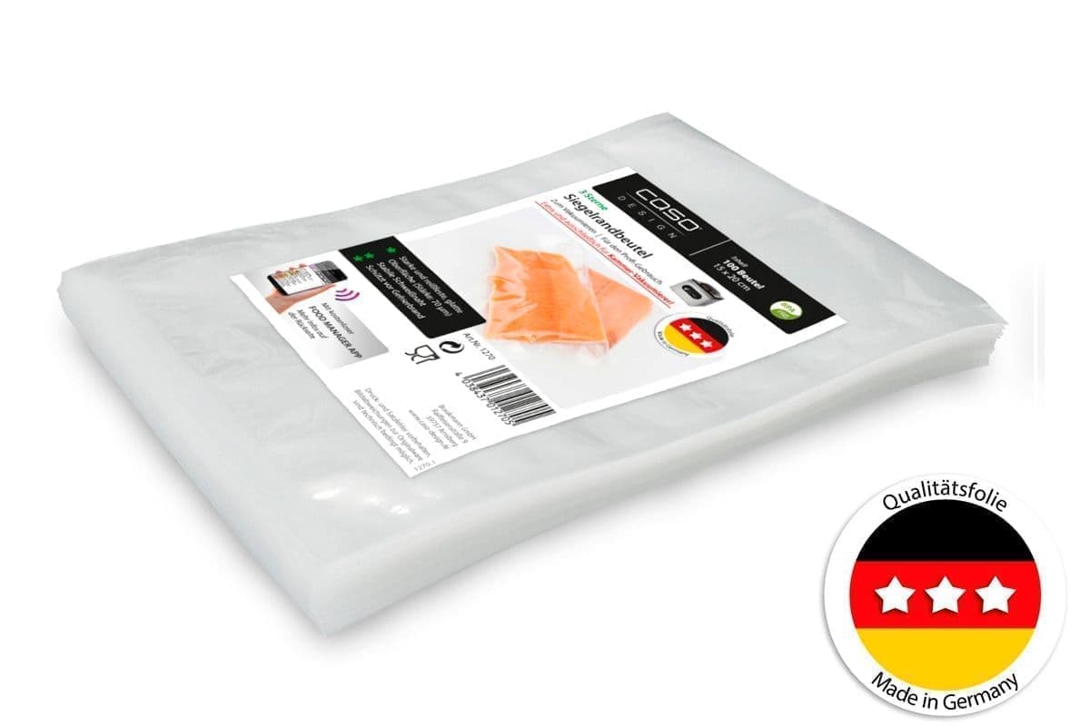 Пакеты вакуумные CASO 15х20 1283, 90 мкм, 100 шт