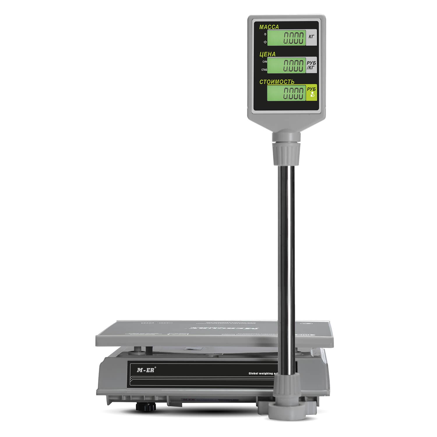 Весы торговые настольные M-ER 326 ACP-32.5 "Slim" LCD Белые