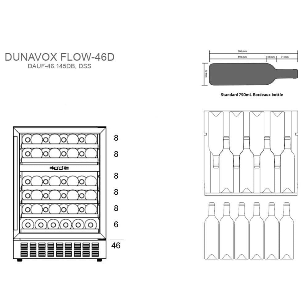 Шкаф винный Dunavox DAUF-46.145DB