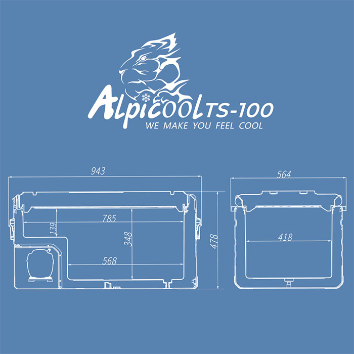 Холодильник автомобильный Alpicool TS100 (12/24)