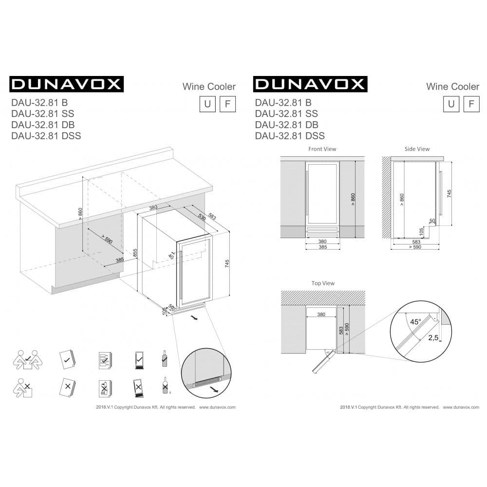 Шкаф винный Dunavox DAU-32.81SS