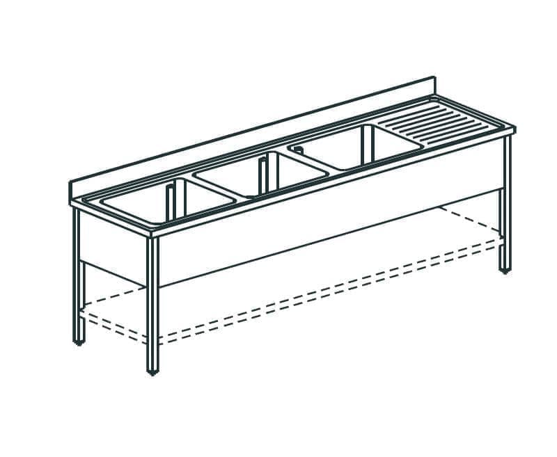 Ванна моечная Apach Chef Line L3S187-55RWSH