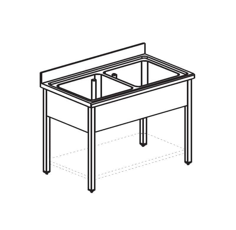 Ванна моечная Apach Chef Line L2S147-55SH