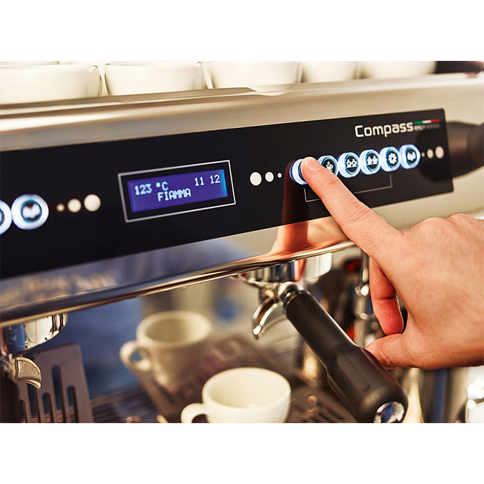 Кофемашина рожковая мультибойлерная Fiamma Compass 2 MB TC Black 2Gr автомат (2.0.007.0918)