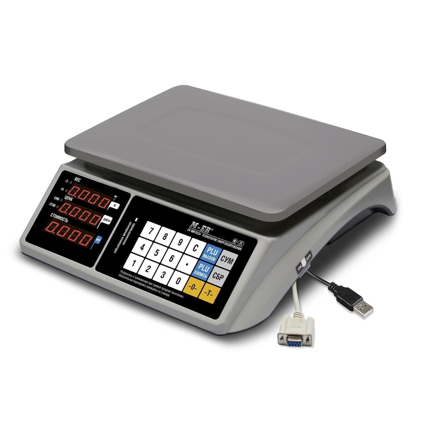 Весы торговые настольные M-ER 328 AC-6.1 "TOUCH-M" LED RS232 и USB