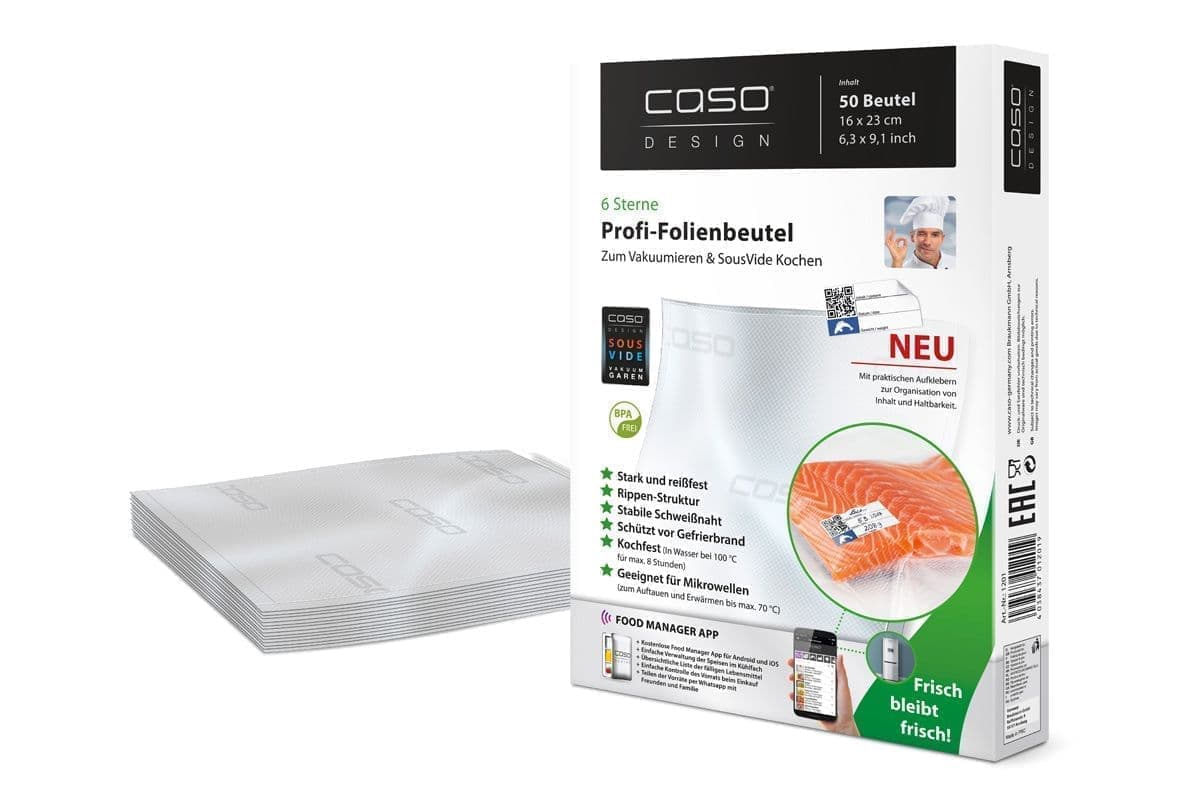 Пакеты вакуумные CASO 16х23, 150 мкм, 50 шт