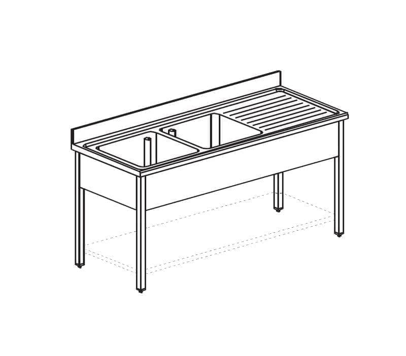 Ванна моечная Apach Chef Line L2S206-54RW