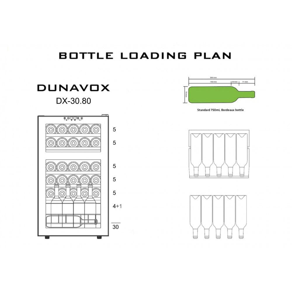 Шкаф винный Dunavox DX-30.80DK