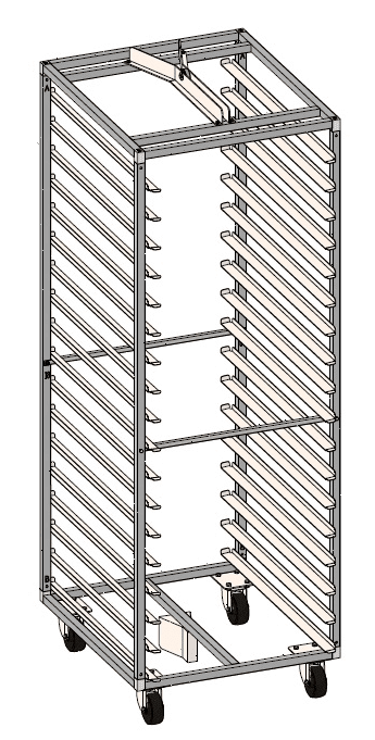 Тележка-шпилька Zucchelli Forni Minirotor E 40х60, 12 ур