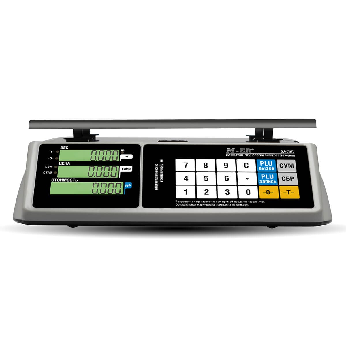 Весы торговые настольные M-ER 328 AC-32.5 "TOUCH-M" LCD RS232 и USB