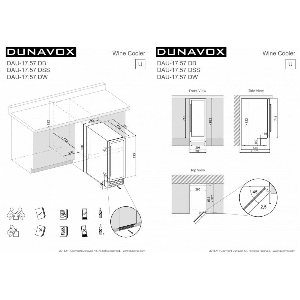Шкаф винный Dunavox DAU-17.57DSS