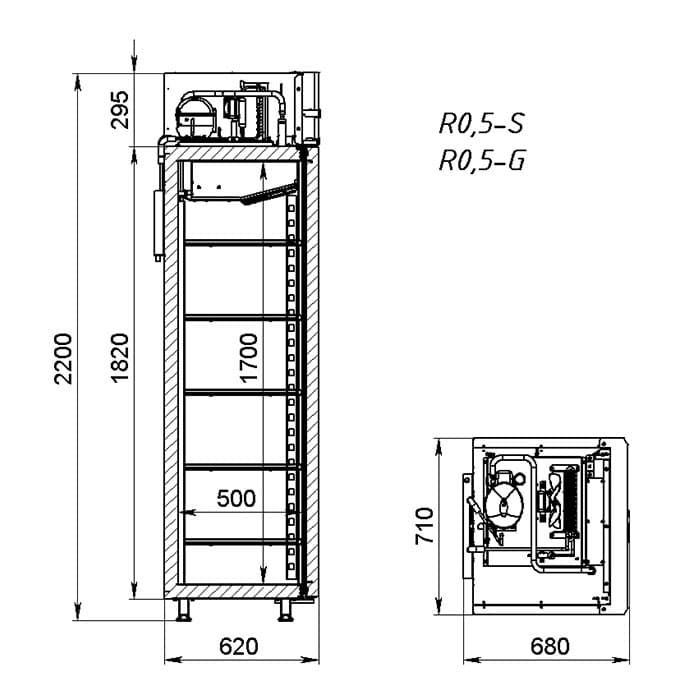 Фармацевтический холодильник Аркто ШХФ-500-КГП