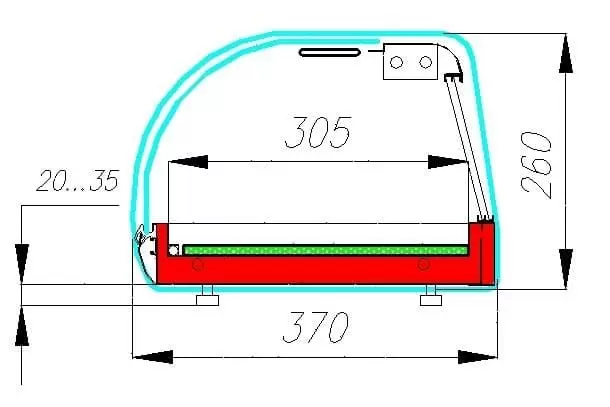 Витрина суши_кейс Carboma A37 SM 1,8-1 (ВХСв-1,8) (8 GN 1/3)