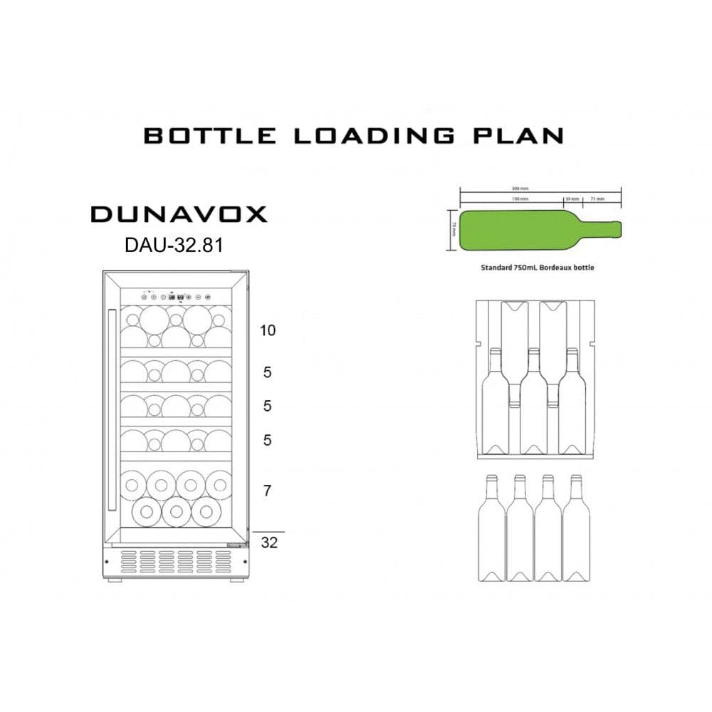 Шкаф винный Dunavox DAU-32.81SS