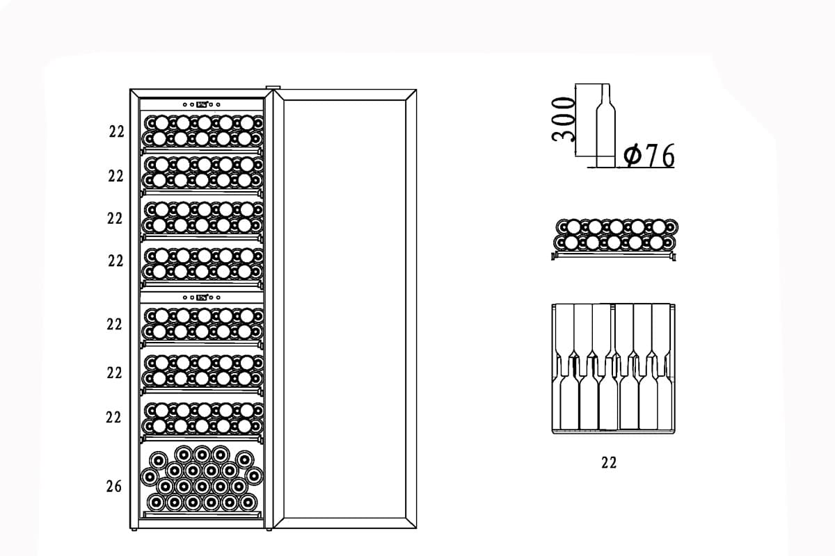 Шкаф винный CASO WineComfort 180