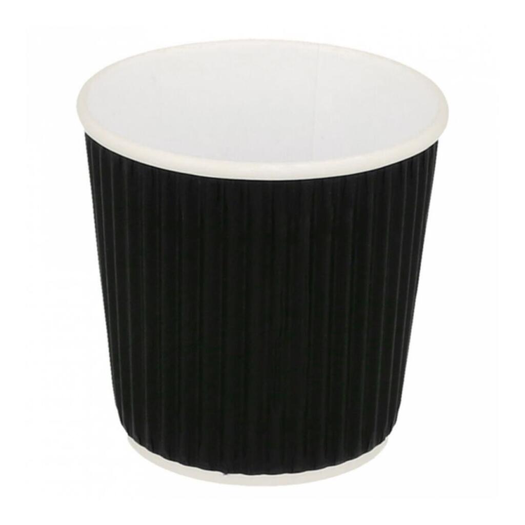 Стакан для горячих напитков 120 мл, черный, гофр.картон, 40 шт Garcia De Pou | 179.09