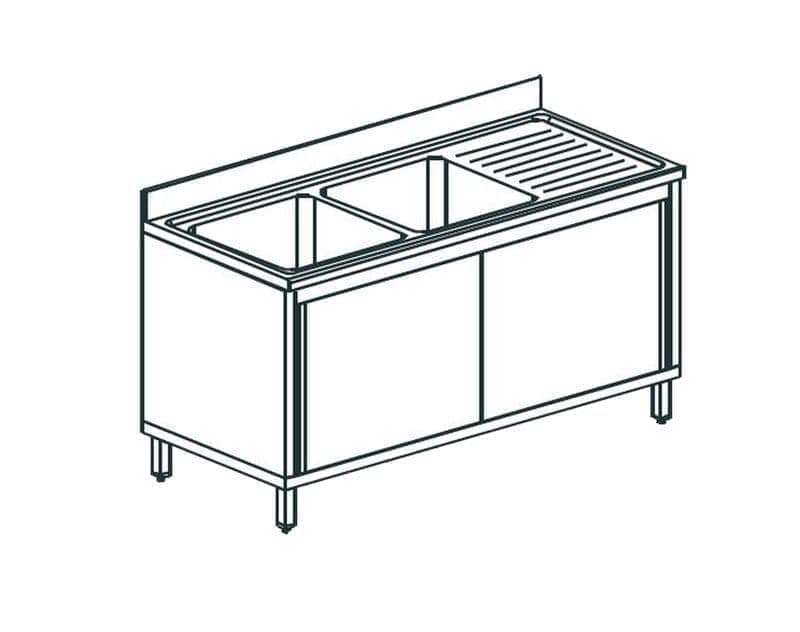 Ванна моечная Apach Chef Line L2S157-45RWSD
