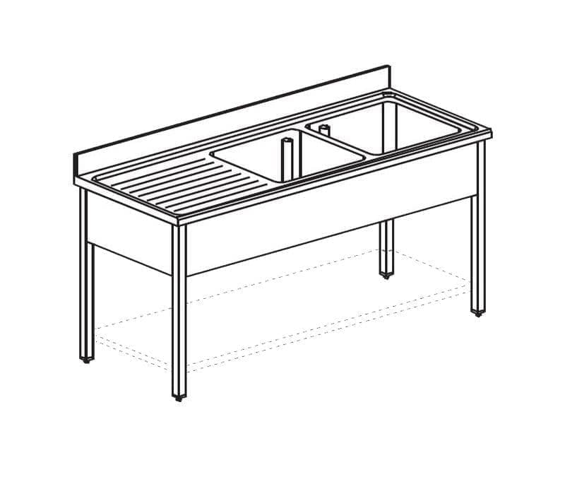 Ванна моечная Apach Chef Line L2S146-44LW