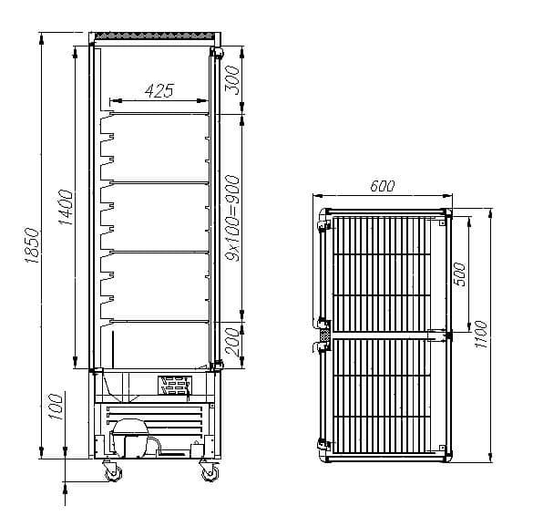 Витрина кондитерская Carboma R800C (D4 VM 800-1) 1015-0102