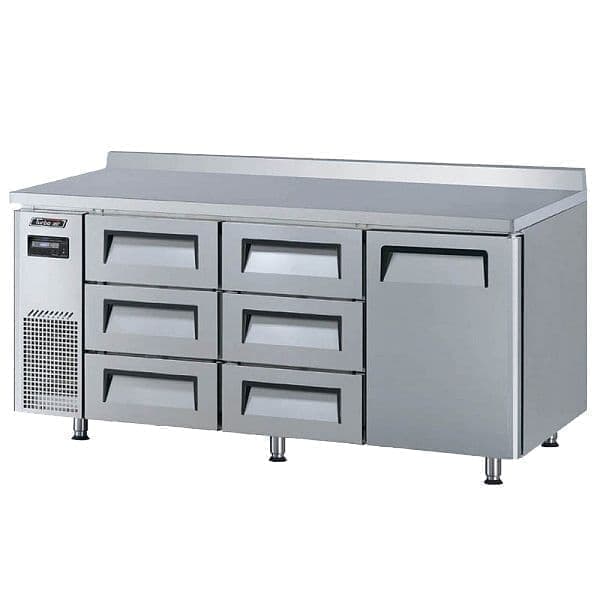 Стол холодильный Turbo Air KWR18-3D-6-700 с ящиками и бортом